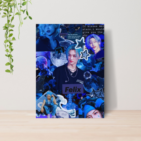 Quadro Felix Stray Kids Kpop A4 | Placa MDF 02