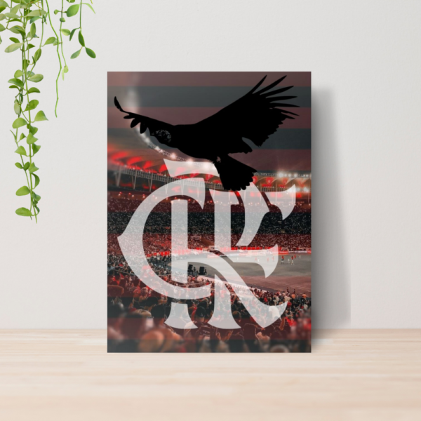 Quadro Decorativo Flamengo Time Futebol Escudo A4 MDF 01