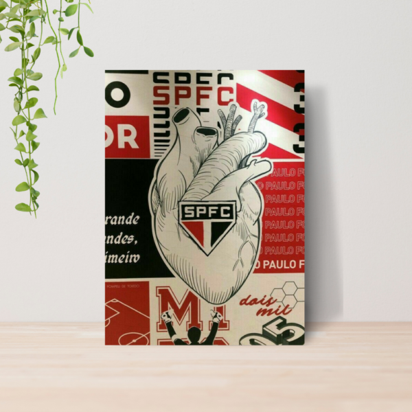 Quadro Decorativo São Paulo SPFC Time Futebol Escudo A4 12