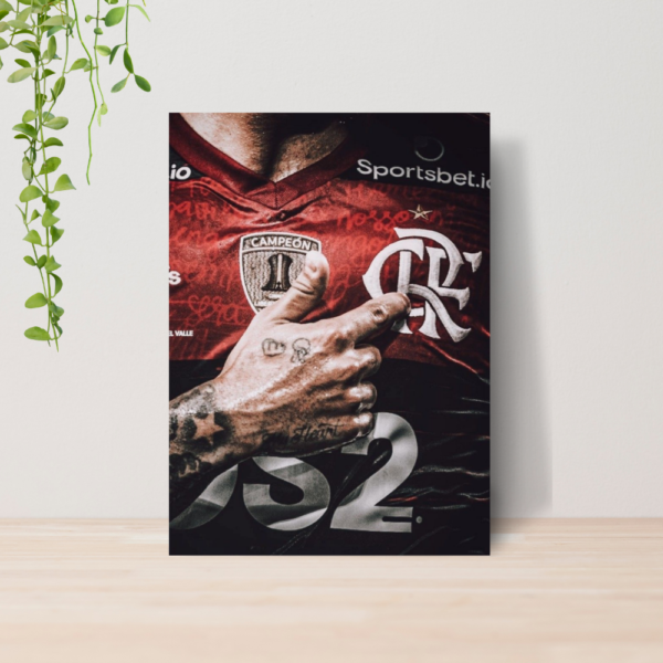 Quadro Decorativo Flamengo Time Futebol Escudo A4 MDF 02