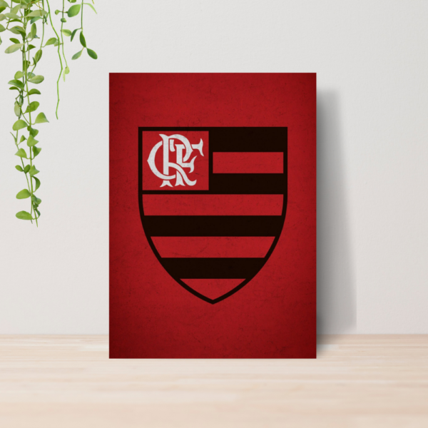 Quadro Decorativo Flamengo Time Futebol Escudo A4 MDF 03
