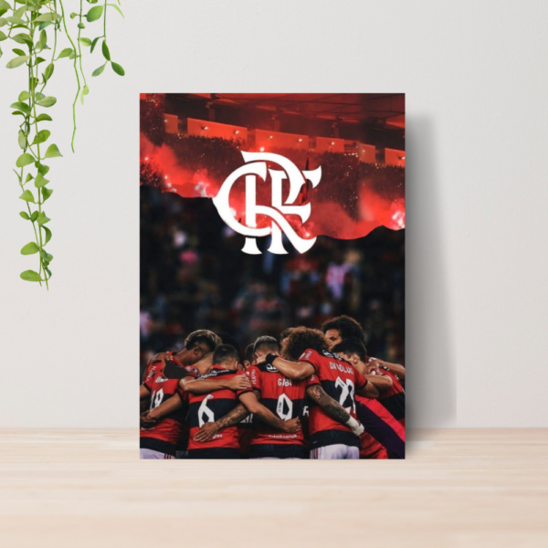 Quadro Decorativo Flamengo Time Futebol Escudo A4 MDF 06