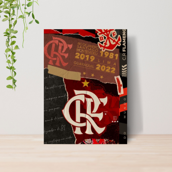 Quadro Decorativo Flamengo Time Futebol Escudo A4 MDF 07