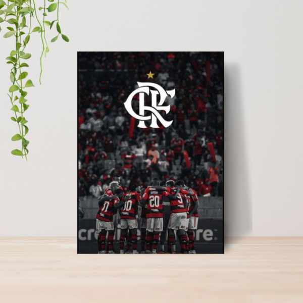 Quadro Decorativo Flamengo Time Futebol Escudo A4 MDF 08