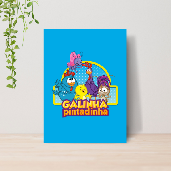 Quadro Decorativo Galinha Pintadinha Infantil A4 MDF 02