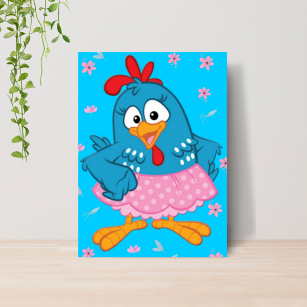 Quadro Decorativo Galinha Pintadinha Infantil A4 MDF 03