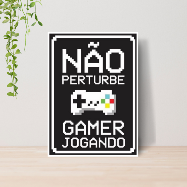 Quadro Decorativo Gamer Playstation Jogo A4 MDF 05