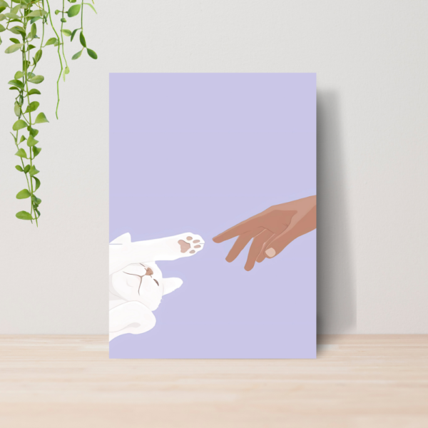 Quadro Decorativo Gato Aesthetic Minimalista Boho A4 MDF 03