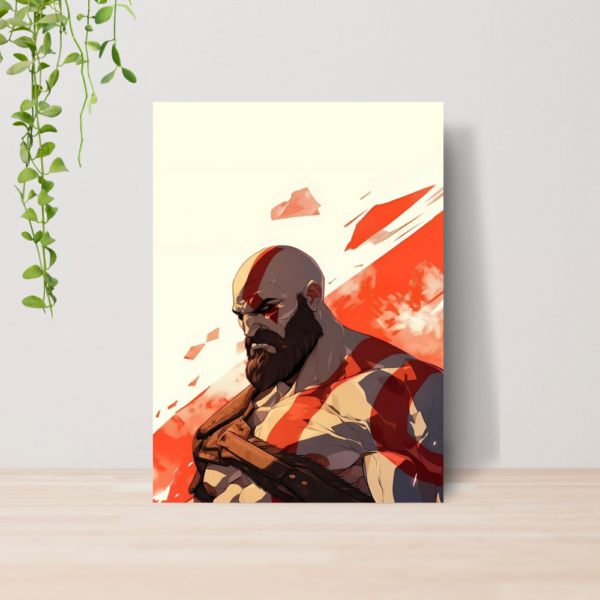 Quadro Decorativo God Of War Kratos Jogo Gamer A4 MDF 04