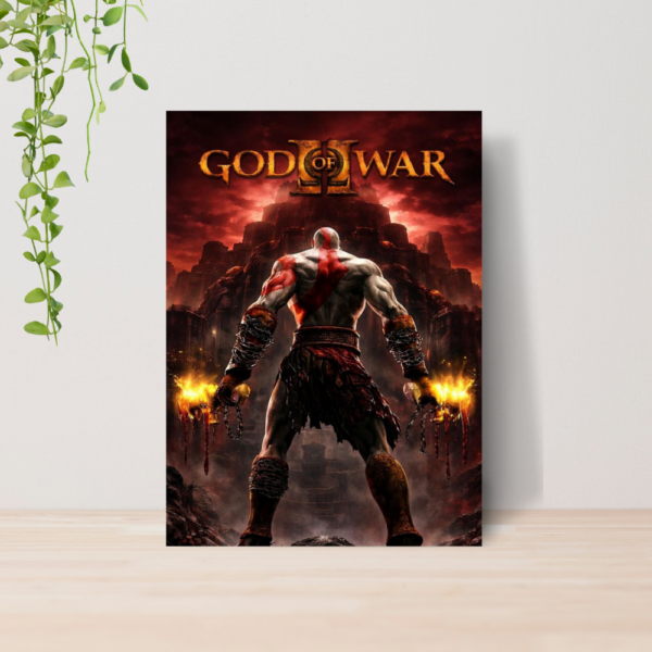 Quadro Decorativo God Of War Kratos Jogo Gamer A4 MDF 06