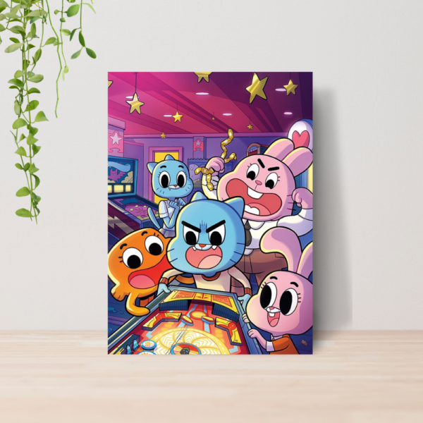 Quadro Decorativo Gumball Incrível Mundo Desenho A4 MDF 02