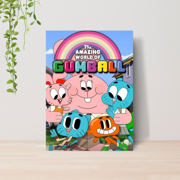 Quadro Decorativo Gumball Incrível Mundo Desenho A4 MDF 05