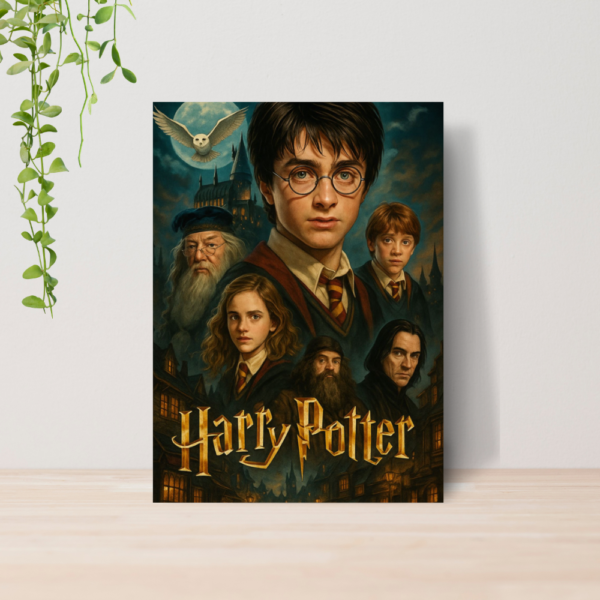 Quadro Decorativo Harry Potter Hogwarts A4 MDF 03