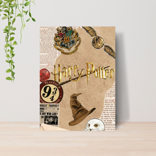 Quadro Decorativo Harry Potter Hogwarts A4 MDF 05