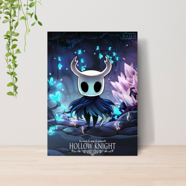 Quadro Decorativo Hollow Knight Jogo Indie A4 MDF 01