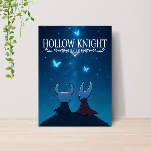 Quadro Decorativo Hollow Knight Jogo Indie A4 MDF 09