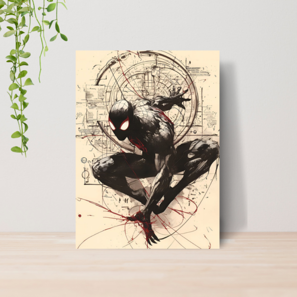 Quadro Homem Aranha Spider Man Geek A4 | Placa MDF 02