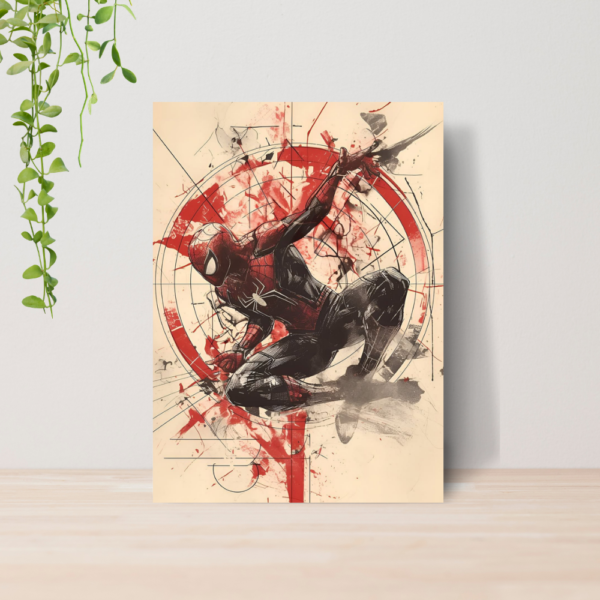 Quadro Homem Aranha Spider Man Geek A4 | Placa MDF 08