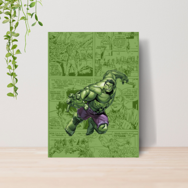 Quadro Hulk Marvel Vingadores Heroi A4 | Placa MDF 10
