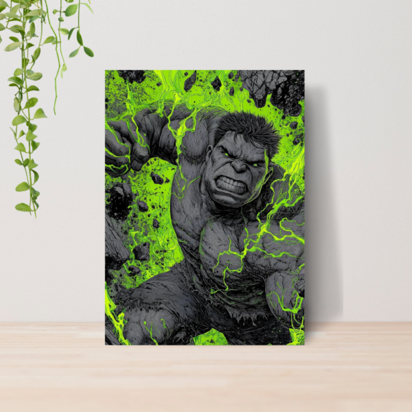 Quadro Hulk Marvel Vingadores Heroi A4 | Placa MDF 04