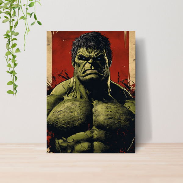 Quadro Hulk Marvel Vingadores Heroi A4 | Placa MDF 05