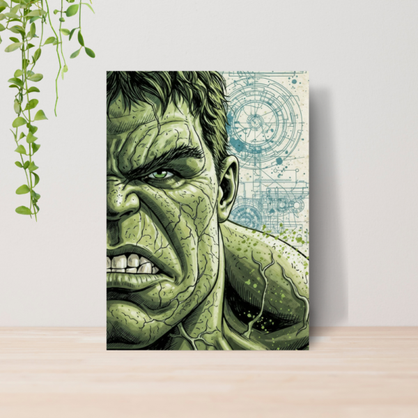 Quadro Hulk Marvel Vingadores Heroi A4 | Placa MDF 09