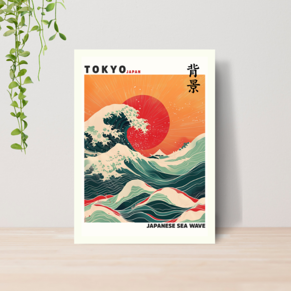 Quadro Decorativo Japão Arte Oriental A4 MDF 11