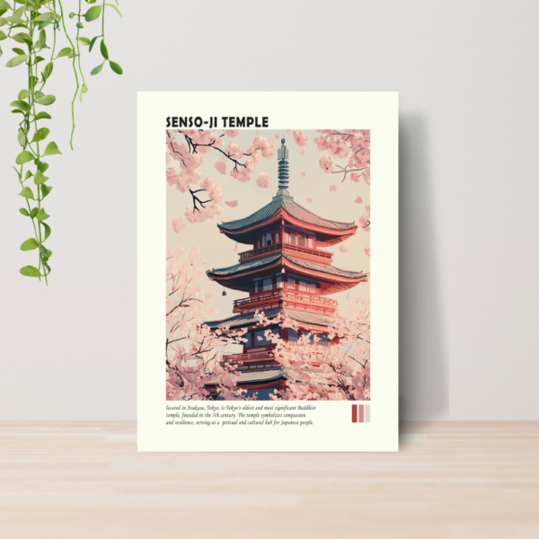 Quadro Decorativo Japão Arte Oriental A4 MDF 20
