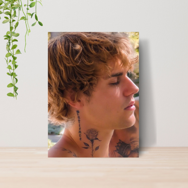 Quadro Justin Bieber Pop Music Cantor A4 | Placa MDF 02