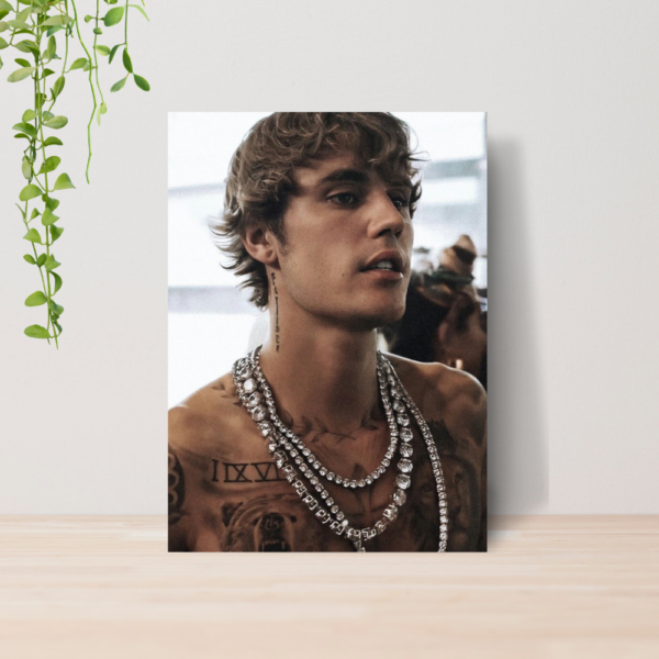 Quadro Justin Bieber Pop Music Cantor A4 | Placa MDF 05