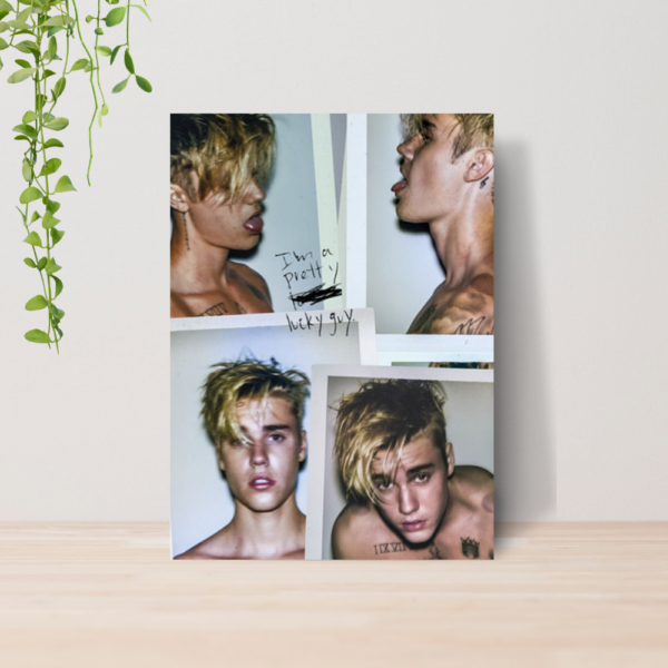 Quadro Justin Bieber Pop Music Cantor A4 | Placa MDF 06