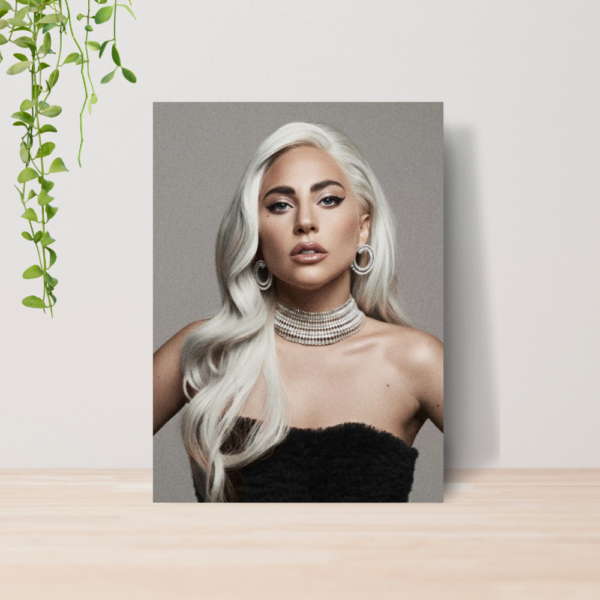 Quadro Lady Gaga Pop Art Music Diva A4 | Placa MDF 03
