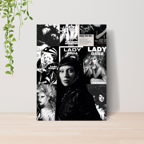 Quadro Lady Gaga Pop Art Music Diva A4 | Placa MDF 07