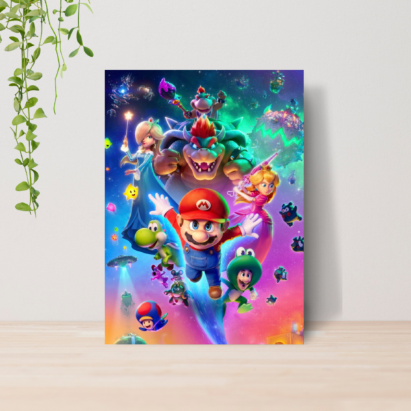 Quadro Decorativo Mario Bros Jogo Nintendo Gamer A4 MDF 01