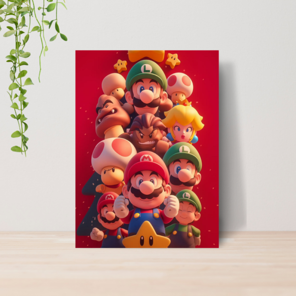 Quadro Decorativo Mario Bros Jogo Nintendo Gamer A4 MDF 02