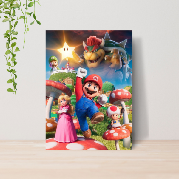 Quadro Decorativo Mario Bros Jogo Nintendo Gamer A4 MDF 03