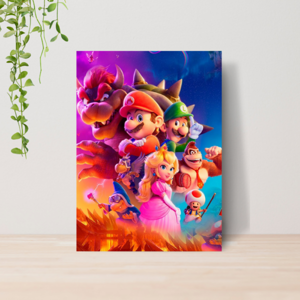Quadro Decorativo Mario Bros Jogo Nintendo Gamer A4 MDF 04