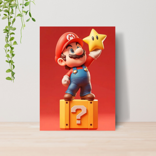 Quadro Decorativo Mario Bros Jogo Nintendo Gamer A4 MDF 05