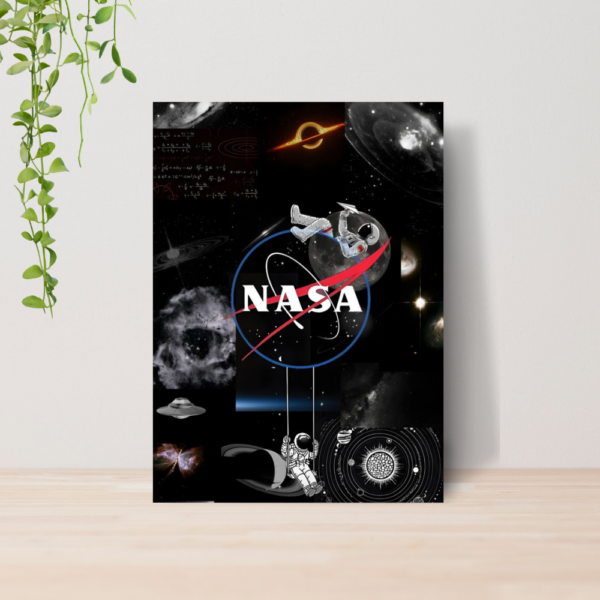 Quadro Decorativo Nasa Espaço Astronomia A4 MDF 02