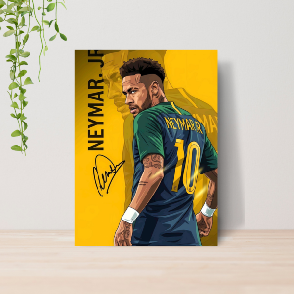 Quadro Decorativo Neymar Jr Futebol Arte A4 MDF 02
