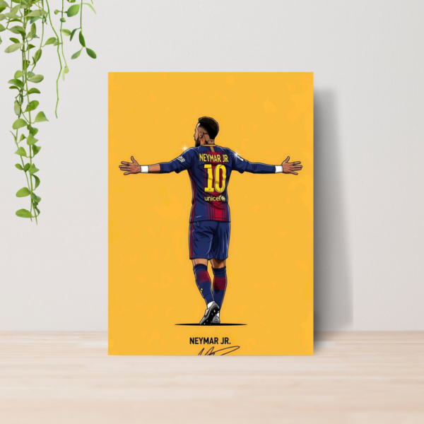 Quadro Decorativo Neymar Jr Futebol Arte A4 MDF 04