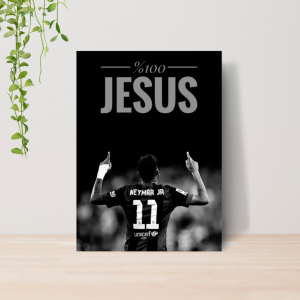 Quadro Decorativo Neymar Jr Futebol Arte A4 MDF 05