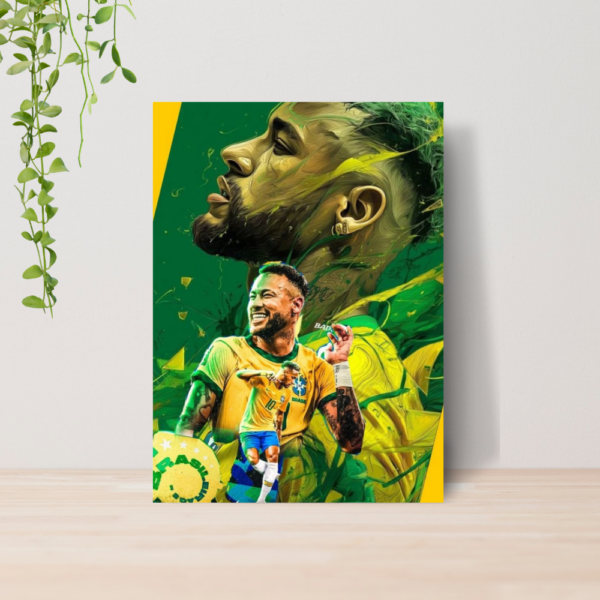Quadro Decorativo Neymar Jr Futebol Arte A4 MDF 08