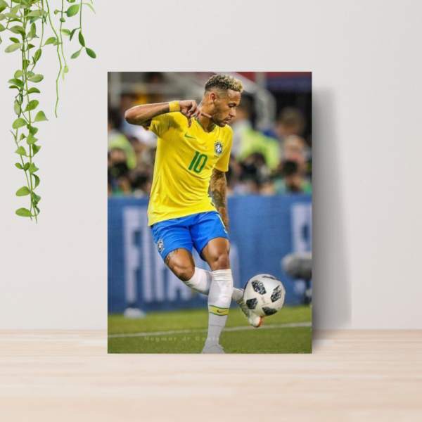 Quadro Decorativo Neymar Jr Futebol Arte A4 MDF 09