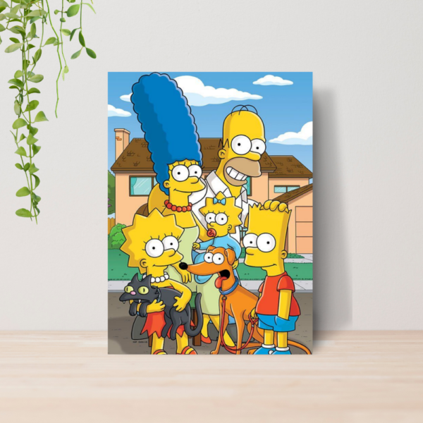 Quadro Decorativo Os Simpsons Desenho Geek A4 MDF 03