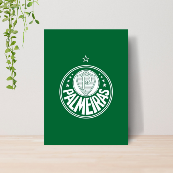 Quadro Decorativo Palmeiras Time Futebol Escudo A4 MDF 01