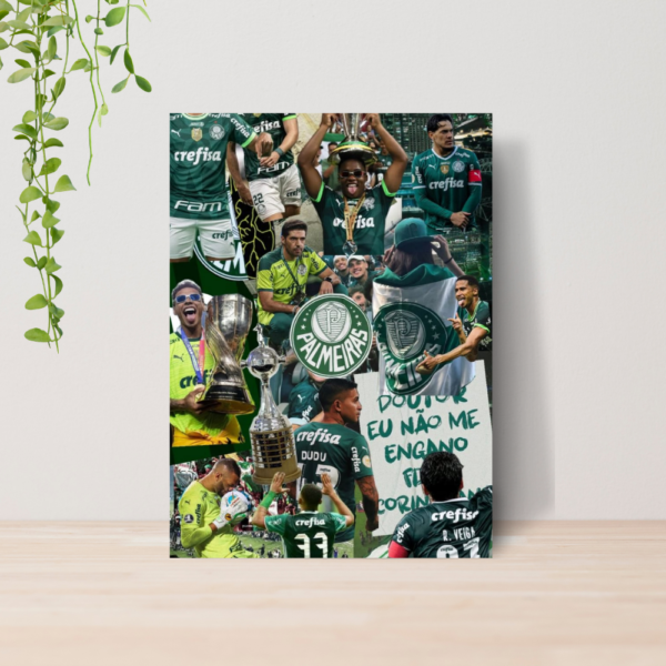 Quadro Decorativo Palmeiras Time Futebol Escudo A4 MDF 04