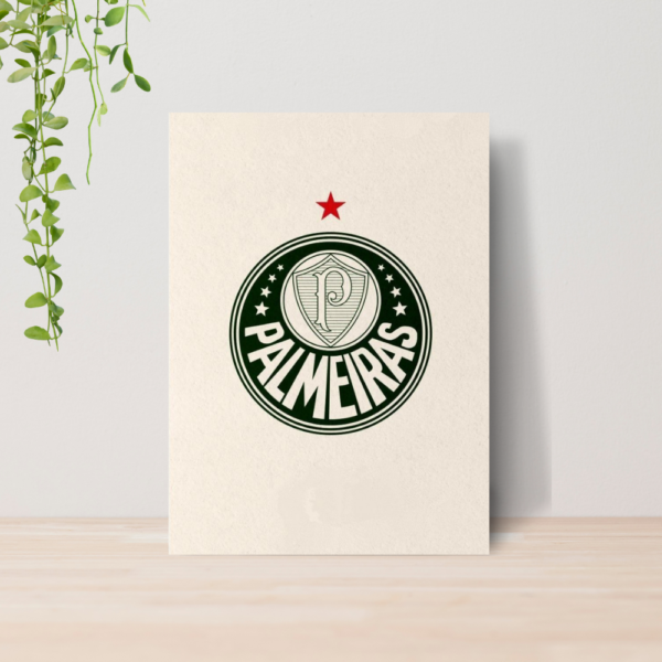 Quadro Decorativo Palmeiras Time Futebol Escudo A4 MDF 05