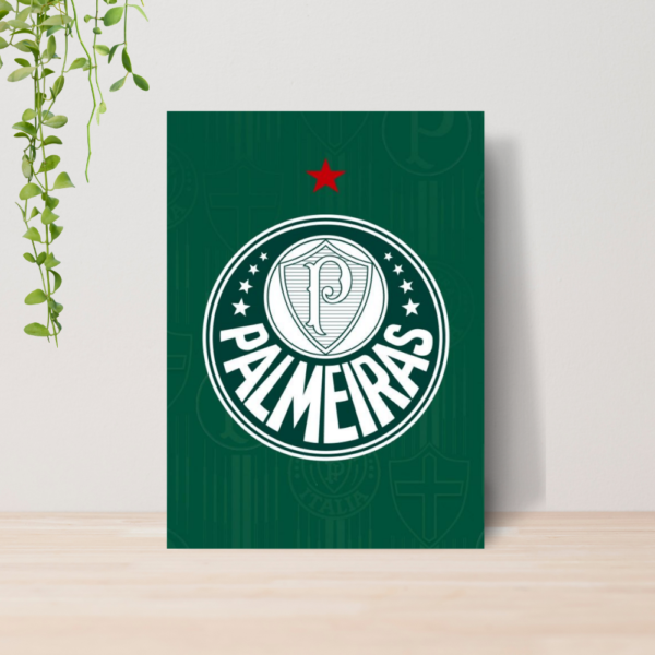 Quadro Decorativo Palmeiras Time Futebol Escudo A4 MDF 08