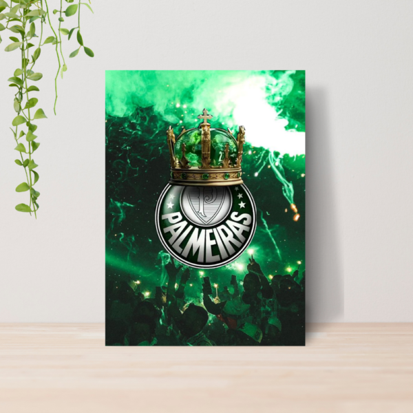 Quadro Decorativo Palmeiras Time Futebol Escudo A4 MDF 09